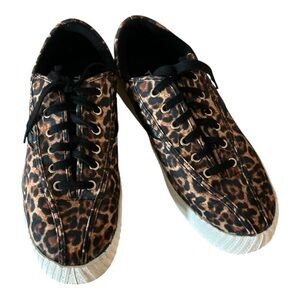 Tretorn Leopard Print Nylite Bold Platform Sneaker Womens Sz US 8